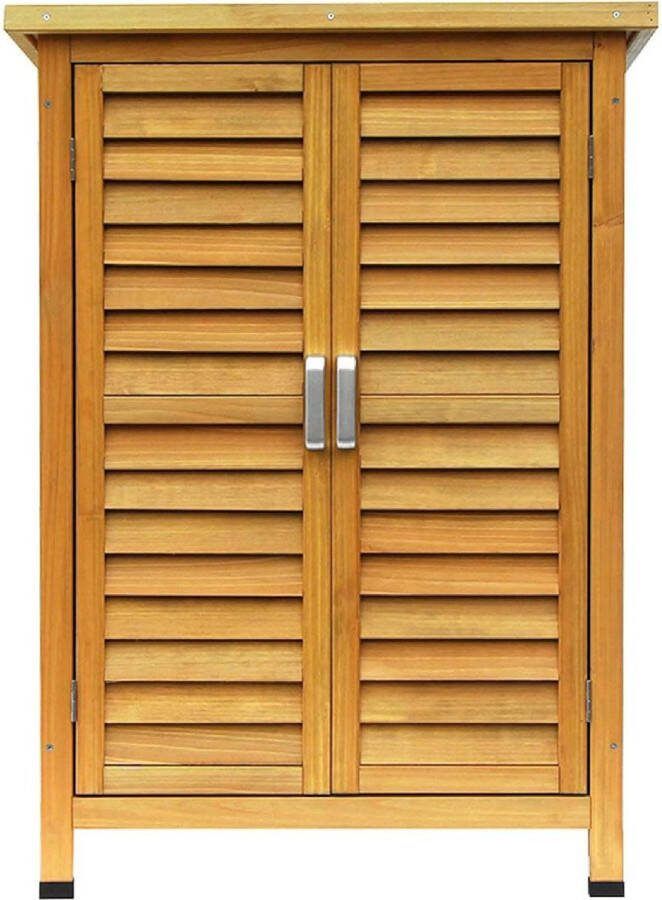 Merklooss Tuinkast Hout Tuinkist Tuinkasten voor Buiten Tuinberging 47x69x96cm Bruin