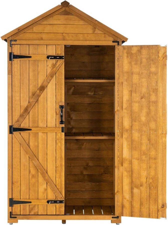 Merklooss Tuinkast Hout Tuinkist Tuinkasten voor Buiten Tuinberging Tuinhuisje 50x90x180cm
