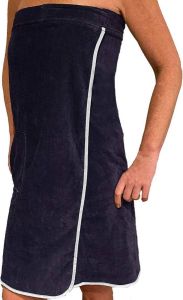 Merklose sauna handdoek voor dames Katoenen saunakilt voor vrouwen Met klittenband Zachte absorberende badstof One size