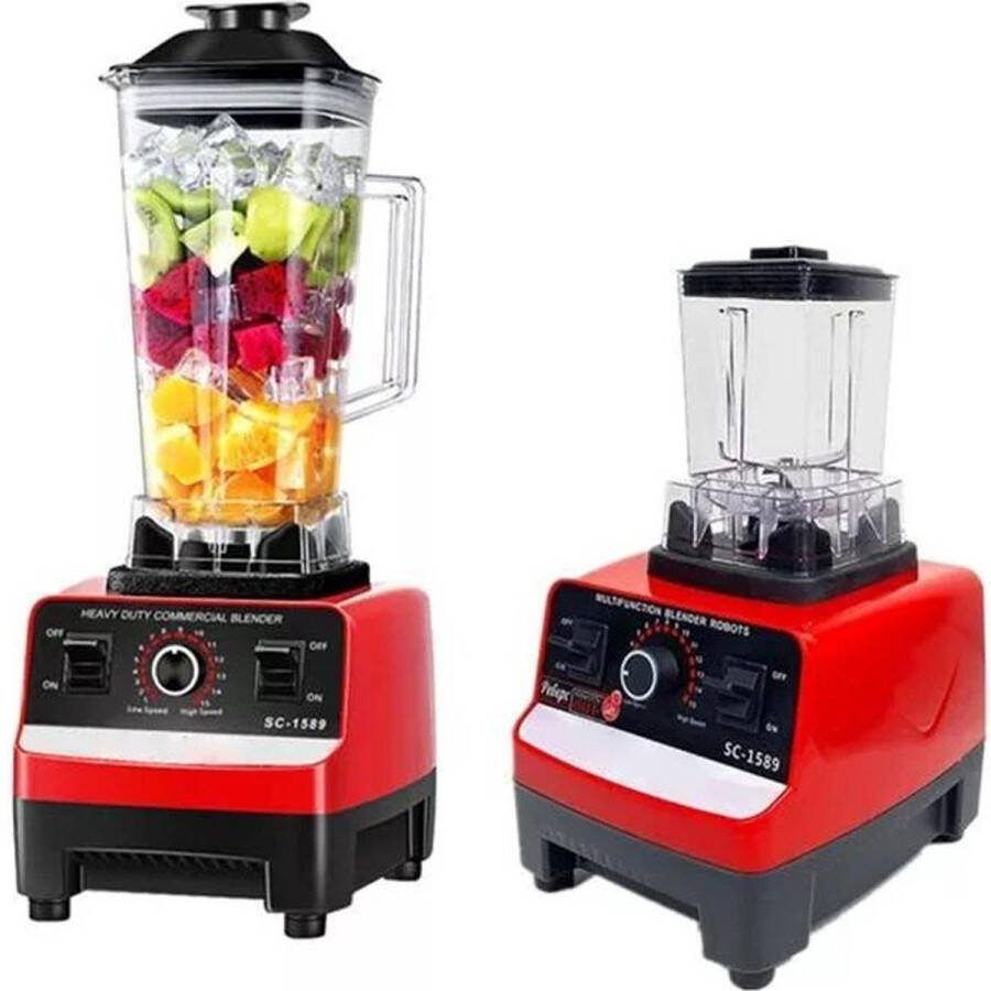 Merkooos Heavy Duty Commercial Blender Stationary Mixer Food Processor Ice Smoothies for Kitchen High Power Juicer Blender BPA Free