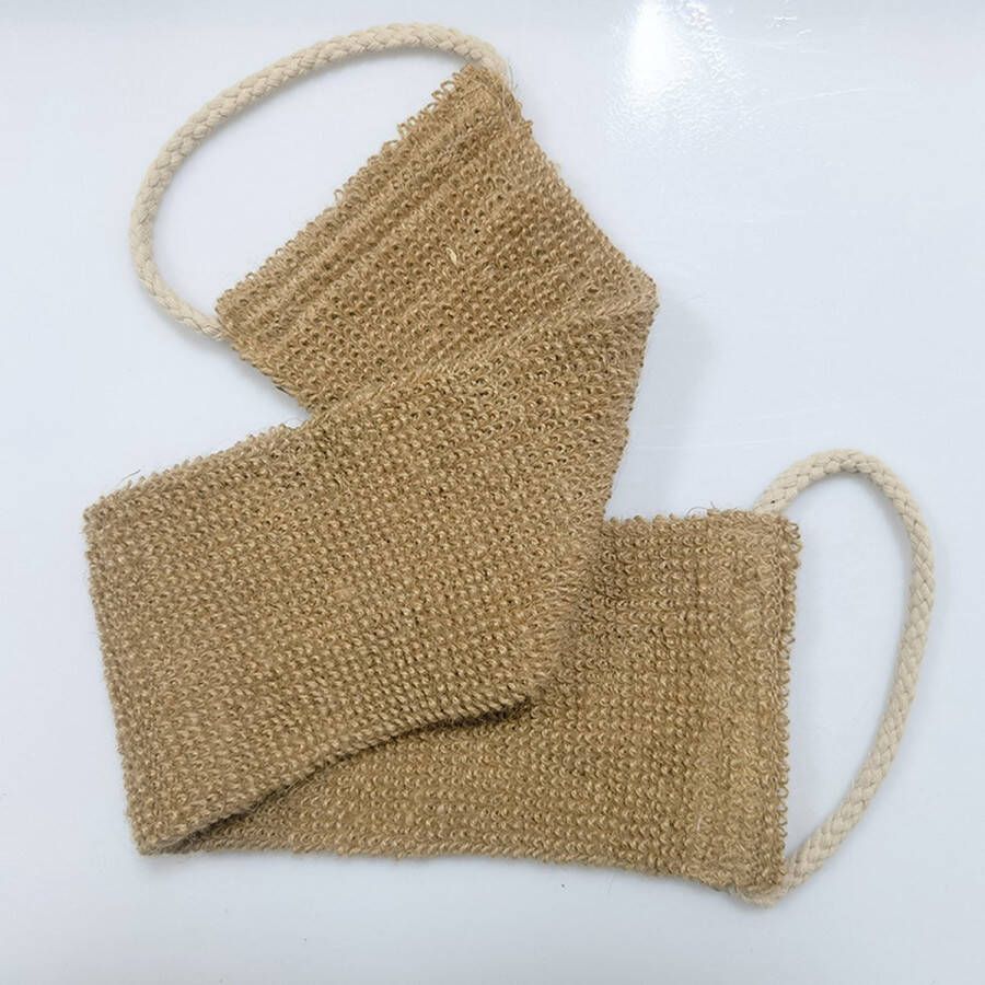 Merkloos Sans marque Rugscrubber Jute Massage borstel Badborstel rugborstel Sisal Scrub Rug scrubber