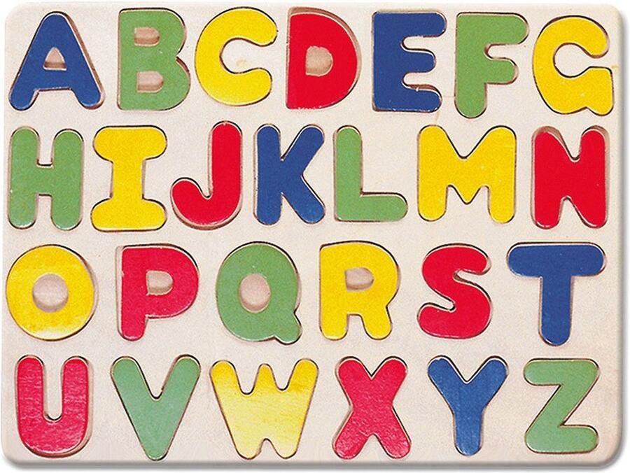 Mertens Bino GmbH ABC puzzel alfabeth Inlegpuzzel hoofdletters 30 x 22 5 cm