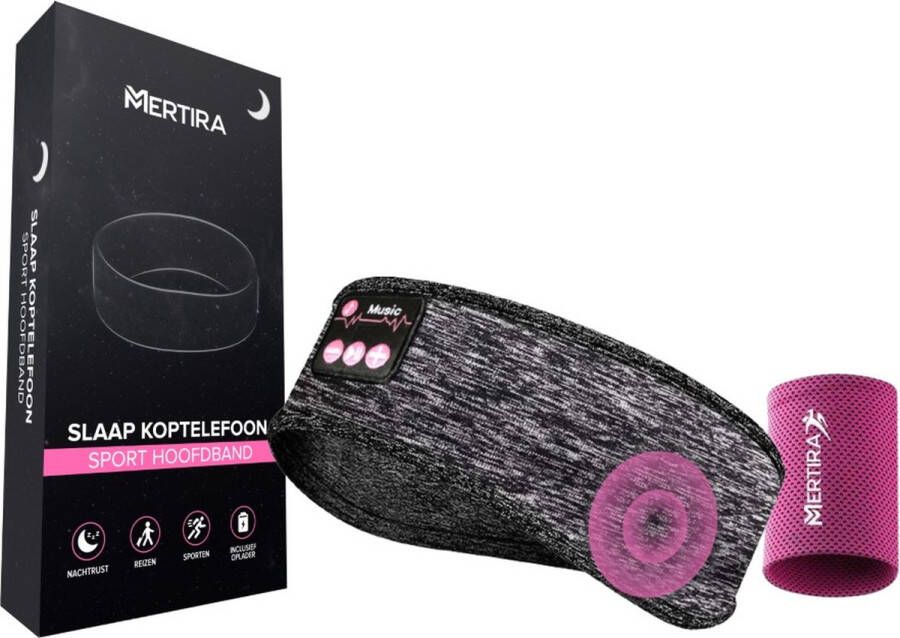 Mertira Bluetooth Slaapmasker Slaap Koptelefoon Slaapmasker Bluetooth Oogmasker Slaap Slaaptrainer Set Roze