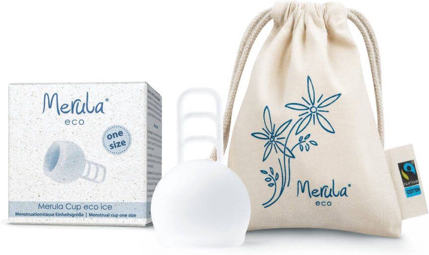 Merula herbruikbare menstruatiecup ice wit transparant