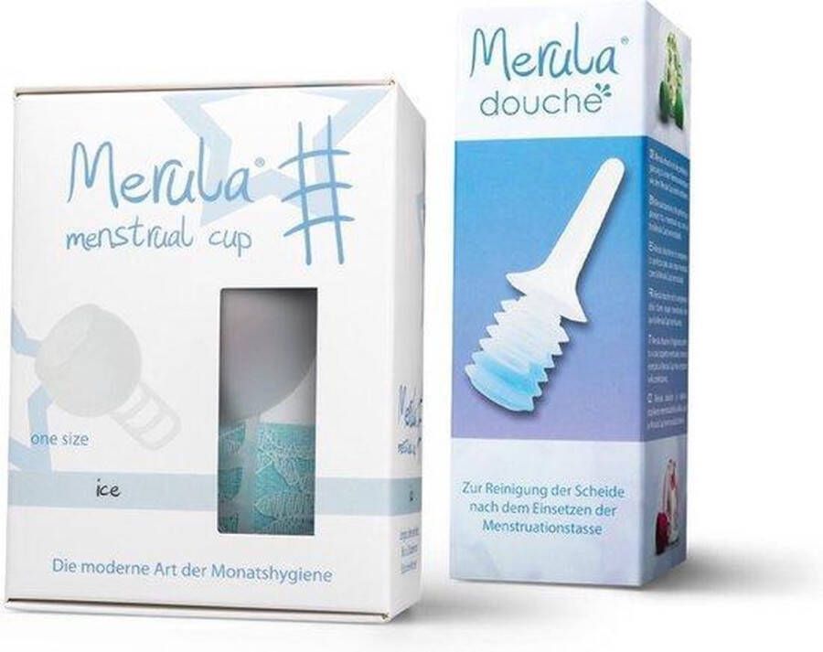 Merula menstruatie cup + douche ice kleurloos