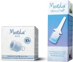 Merula menstruatie cup ECO + douche Transparant