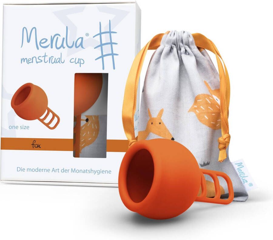 Merula menstruatie cup fox oranje menstruatiecup