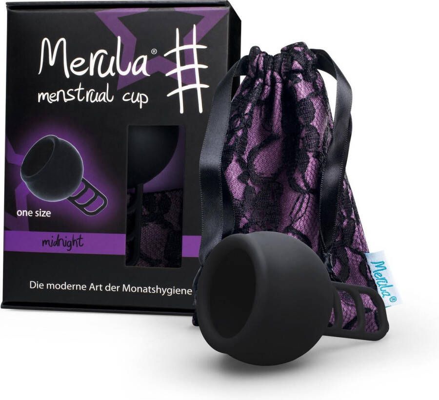 Merula menstruatie cup incl douche midnight zwart