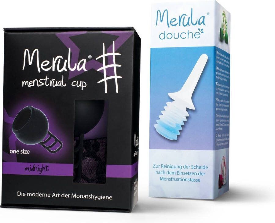 Merula menstruatie cup incl douche midnight zwart