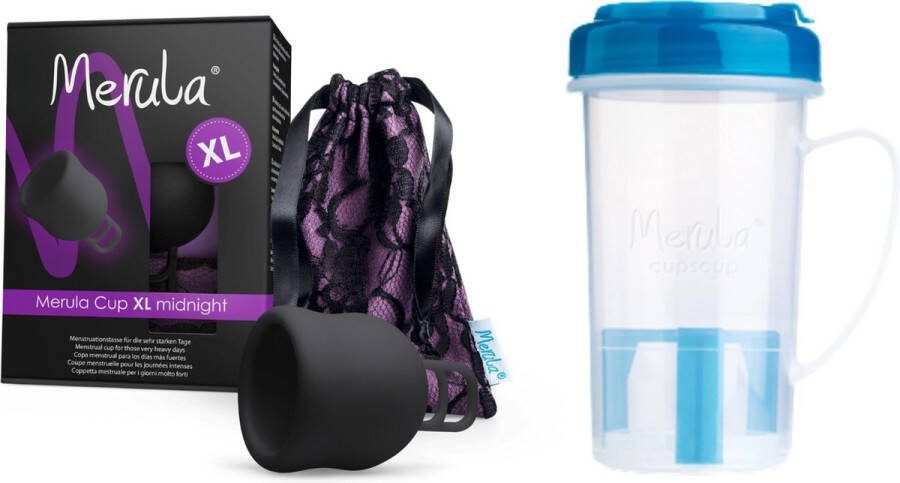 Merula Menstruatiecup + Cupscup XL Midnight zwart