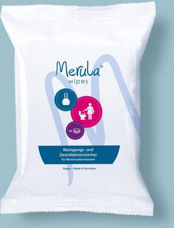 Merula Reinigingsdoekjes voor menstruatiecups – 2 x 20 wipes -Vegan