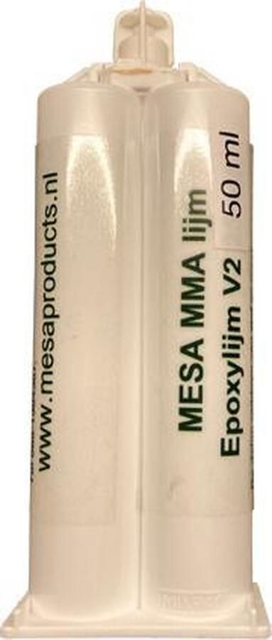 Mesa epoxylijm V2 MMA lijm 50 gram + 3 mix tuiten voor het lijmen van alle metalen kunststoffen etc. 1:1 mengverhouding!