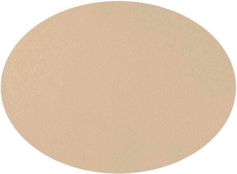 Mesapiu Placemat lederlook Ovaal Sand Set van 6