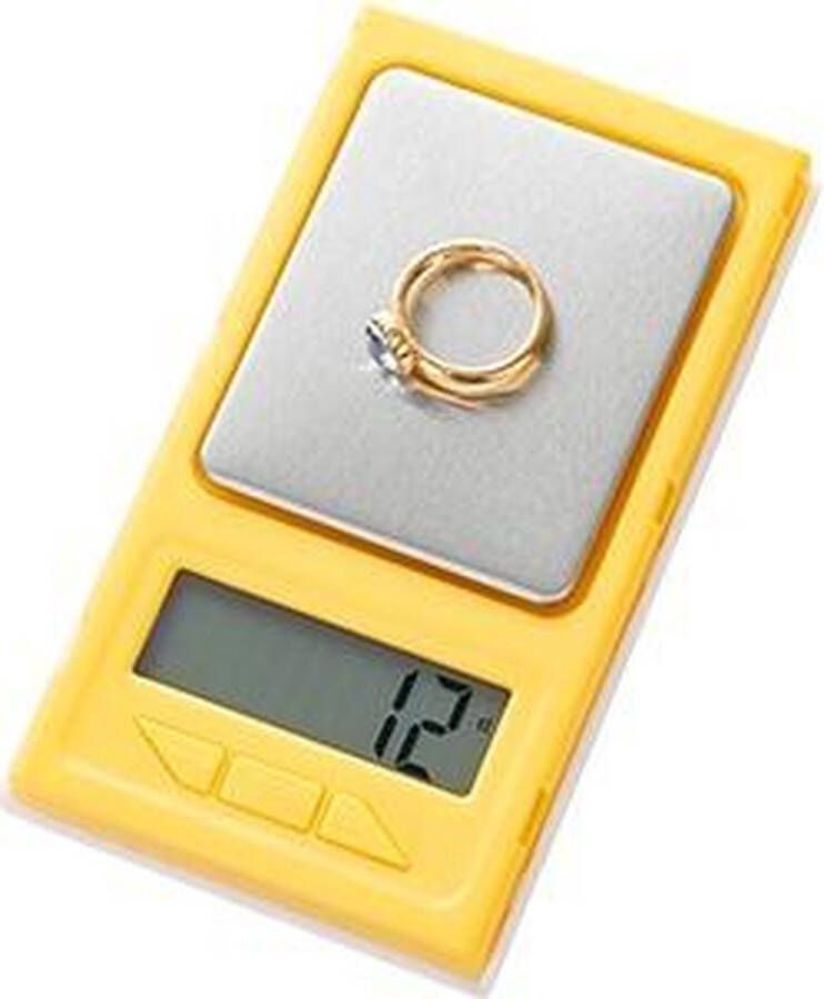 Mesko Precisie Weegschaal 0 1 gram nauwkeurig geel MS 3160