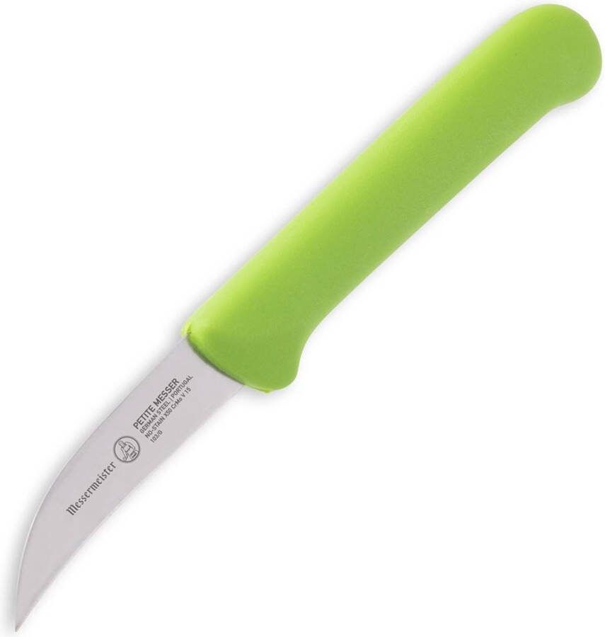 Messermeister Gebogen schilmes RVS lemmet 6 cm Groen