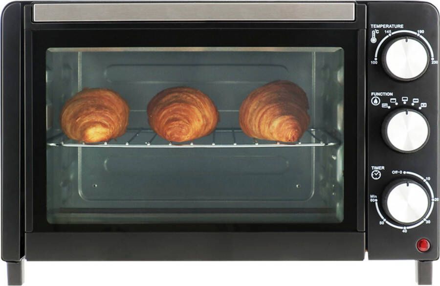 Mestic MHO-120 Mini Oven Inclusief grillrooster en bakplaat Inhoud: 18 L Compact en lichtgewicht