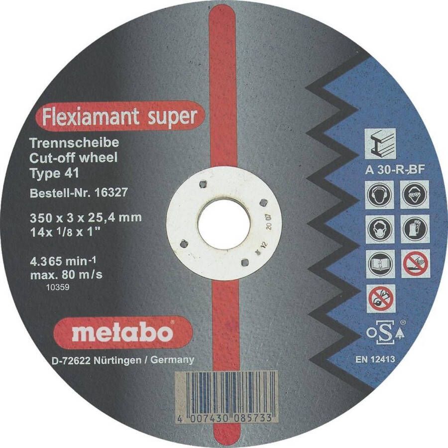 Metabo 616338000 Flexiamant Super Doorslijpschijf 350 x 3 x 25 4mm (1st)