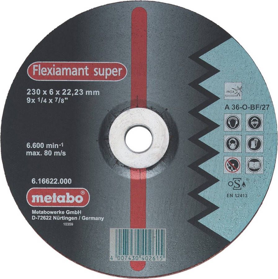 Metabo 616747000 Flexiamant super Slijpschijf Diameter 125 mm Boordiameter 22.23 mm 25 stuk(s)