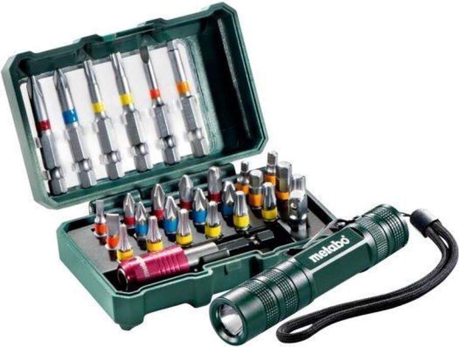 Metabo Schroefbit-Box 29 pcs met zaklamp | Toebehoren | 4007430302205