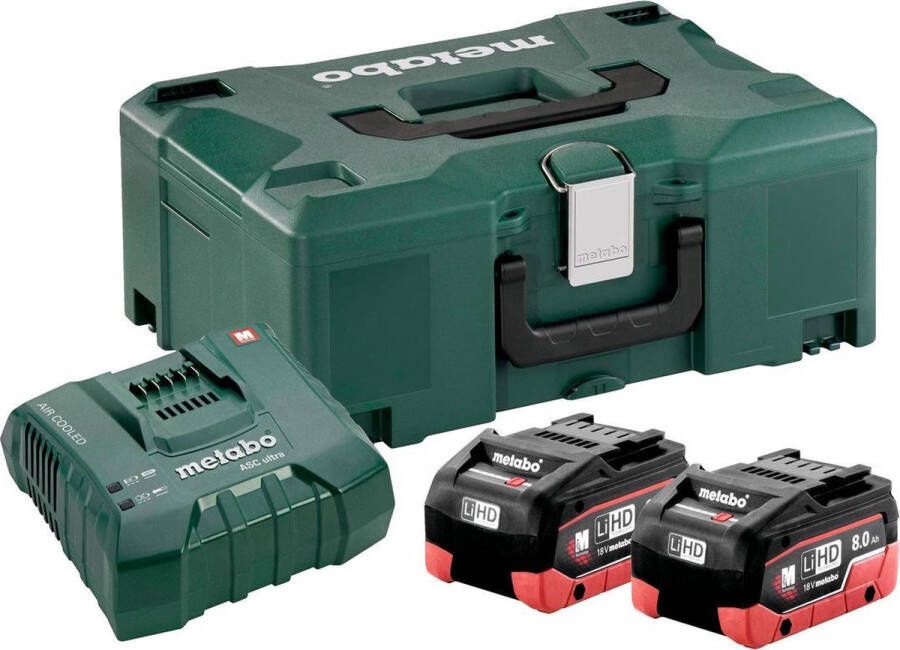 Metabo 685131000 18V LiHD accu starterset (2x 8 0Ah) + lader