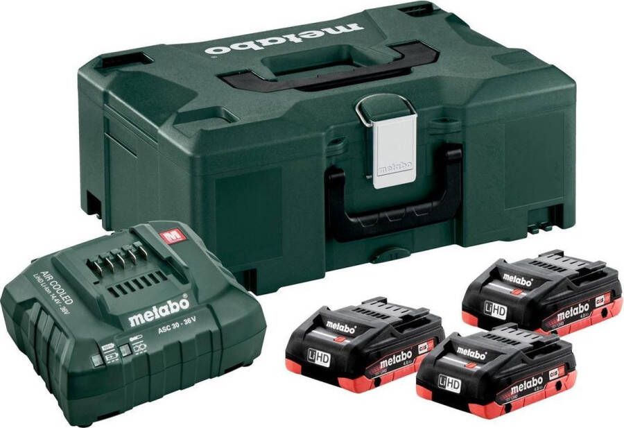 Metabo 685133000 18V LiHD accu starterset (3x 4 0Ah) + lader