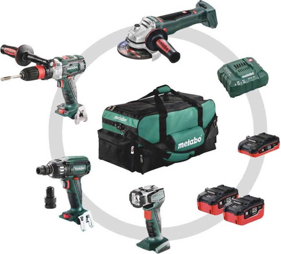 Metabo 691015000 Combo Set 4.1 LiHD 18V 3 5 5 5Ah