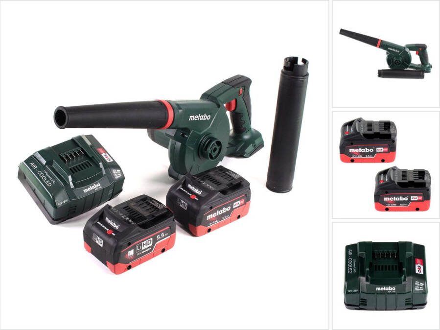 Metabo AG 18 accu blazer 18 V + 2x LiHD accu 5.5 Ah + lader