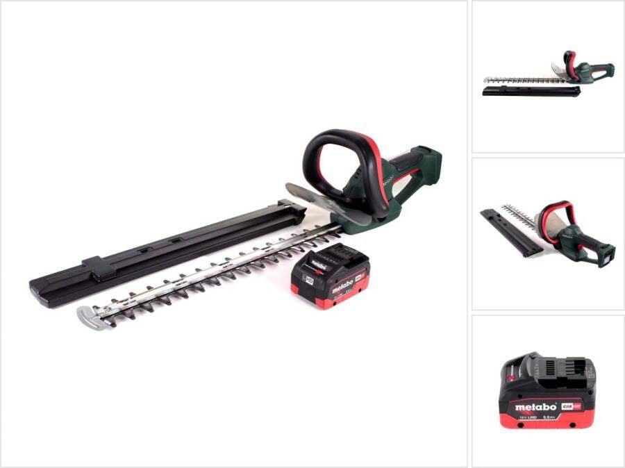 Metabo AHS 18-55 V accu heggenschaar 18V 53cm + 1x accu 5 5Ah zonder oplader