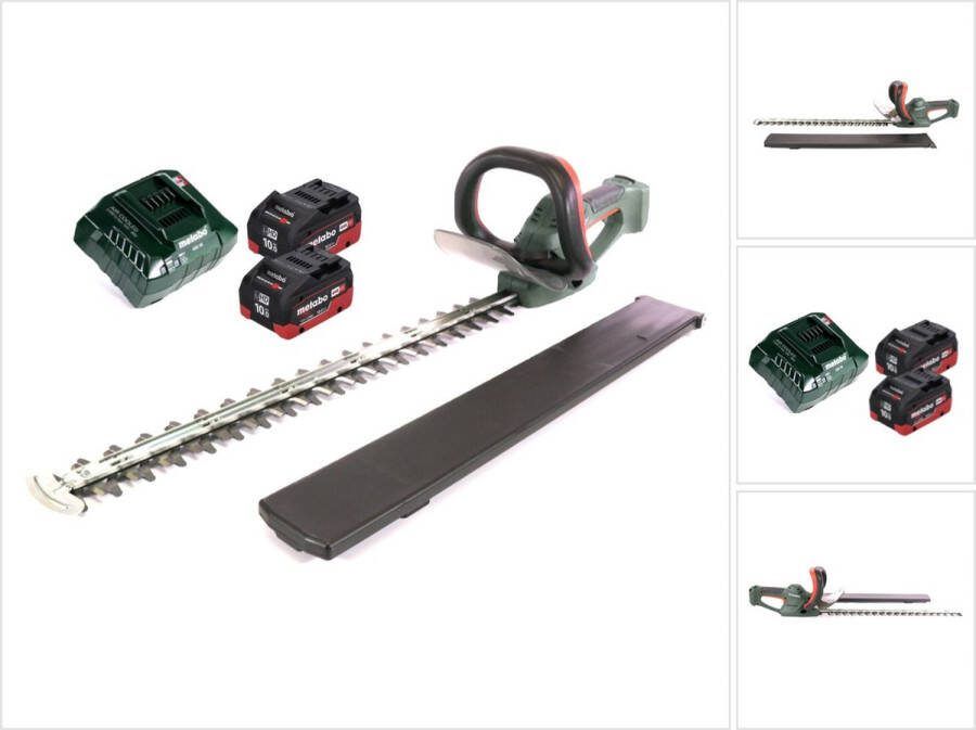Metabo AHS 18-65 V accu heggenschaar 18 V 63 cm + 2x accu 10.0 Ah + lader