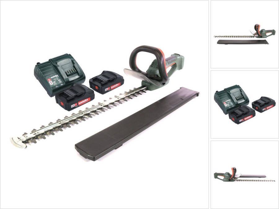 Metabo AHS 18-65 V accu heggenschaar 18 V 63 cm + 2x accu 2.0 Ah + lader