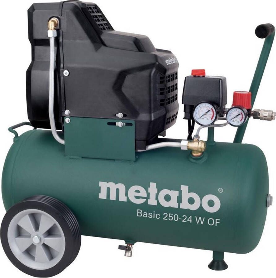 Metabo Basic 250-24 W OF olievrij compressor 1500W 8 bar 24L 100 l min