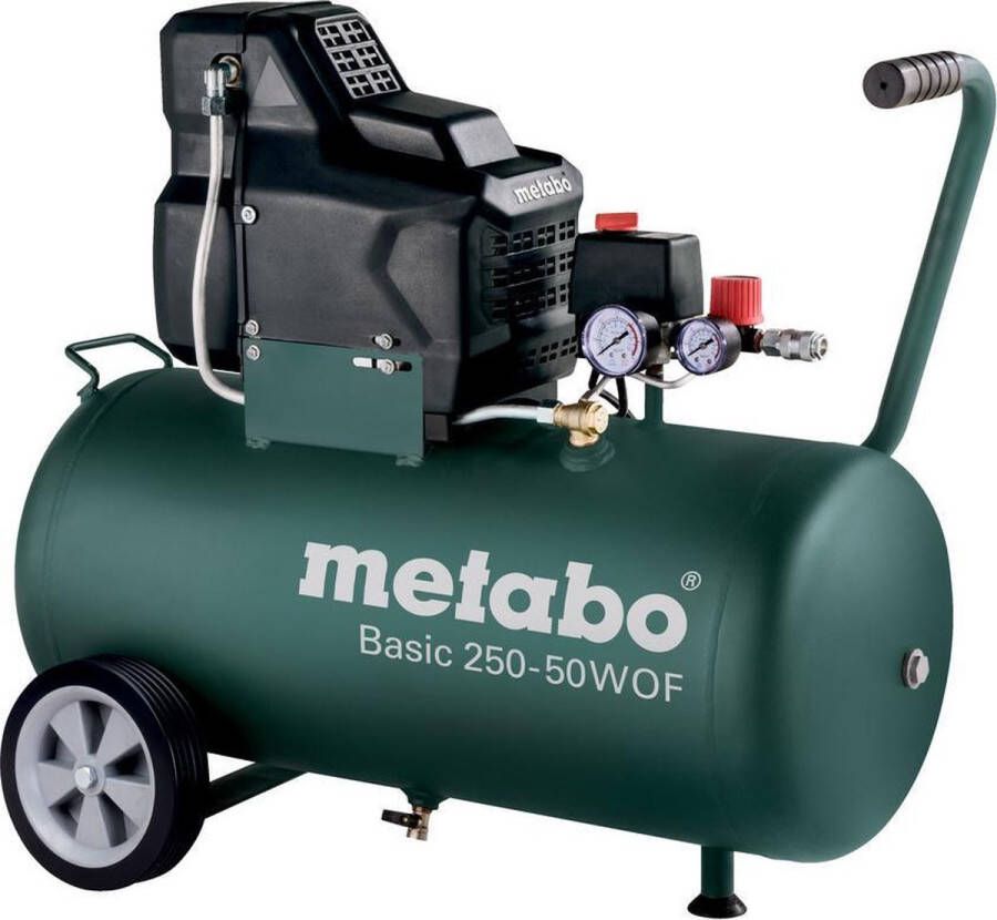 Metabo Basic 250-50 W OF Compressor 1500W olievrij 8 bar 50L 100 l min