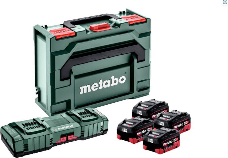 Metabo Basisset LiHD 18 V 4 x 10 Ah + ASC 145 DUO + X 215