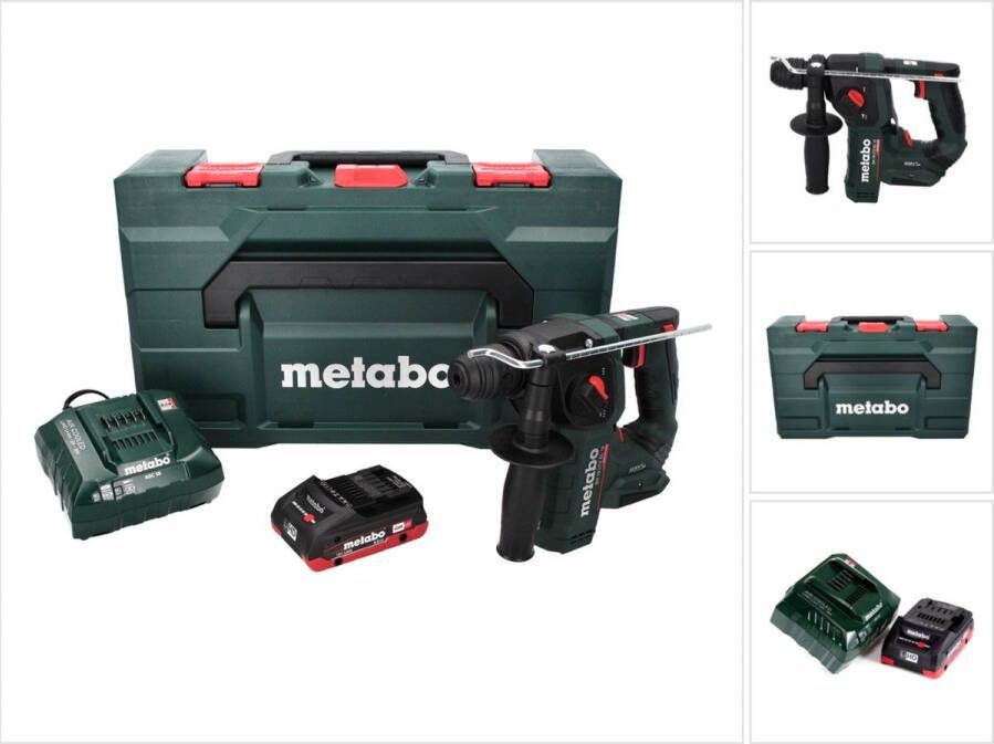 Metabo BH 18 LTX BL 16 accuklopboormachine 18 V 1 3 J SDS-plus Brushless + 1x accu 4.0 Ah + lader + X
