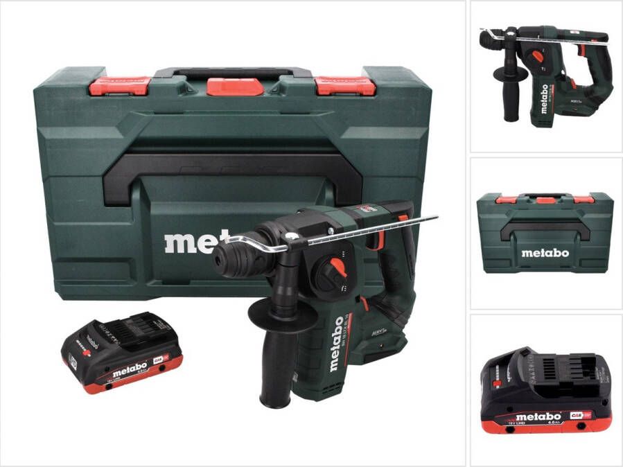 Metabo BH 18 LTX BL 16 accuklopboormachine 18 V 1 3 J SDS-plus Brushless + 1x accu 4.0 Ah + X zonder lader