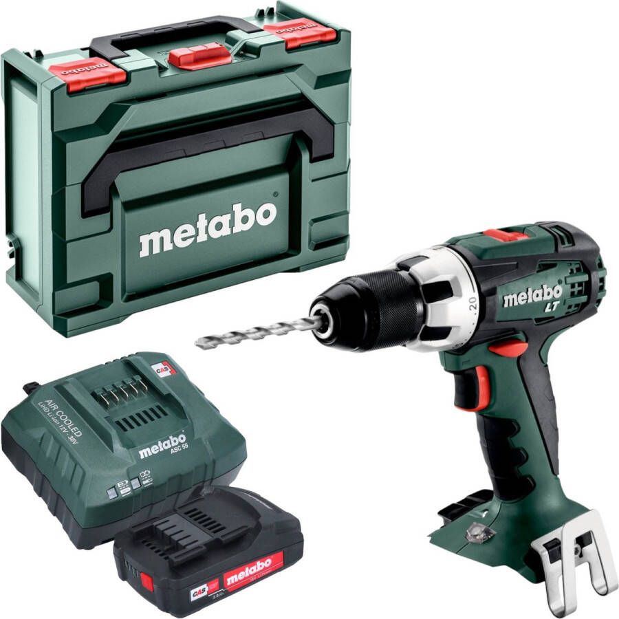 Metabo BS 18 LT accuboormachine 18 V 60 Nm + 1x accu 2.0 Ah + lader + X