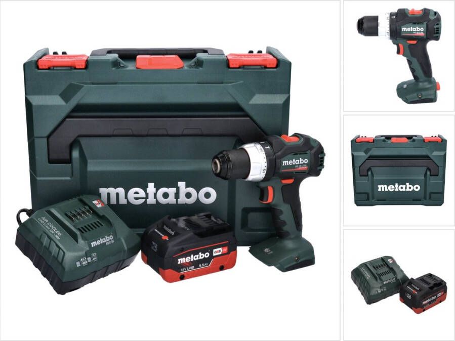 Metabo BS 18 LT BL accuboormachine 18 V 75 Nm borstelloos + 1x oplaadbare accu 5 Ah + lader + X