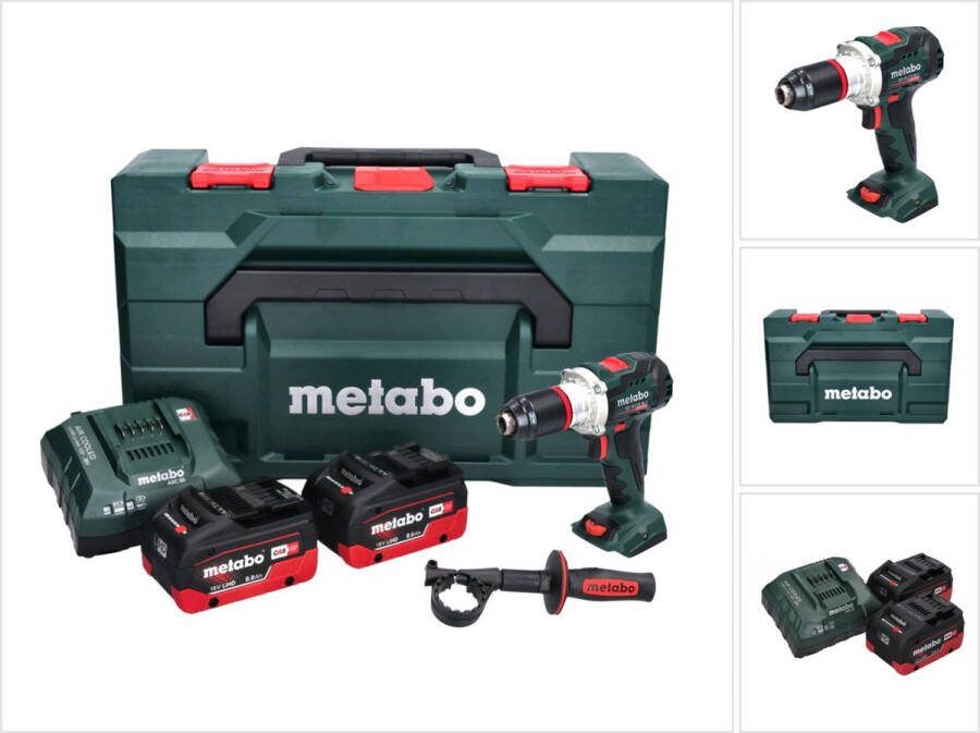 Metabo BS 18 LTX BL I Accuboormachine 18 V 130 Nm + 2x accu 8.0 Ah + lader + X