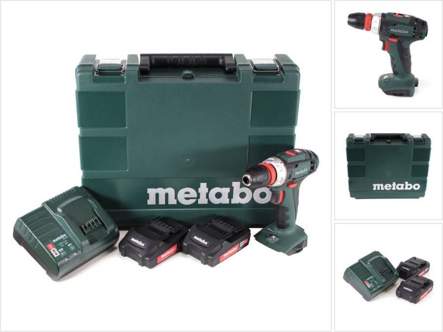Metabo BS 18 Quick 18V Li-Ion accu boor- schroefmachine set (2x 2.0Ah accu) in koffer