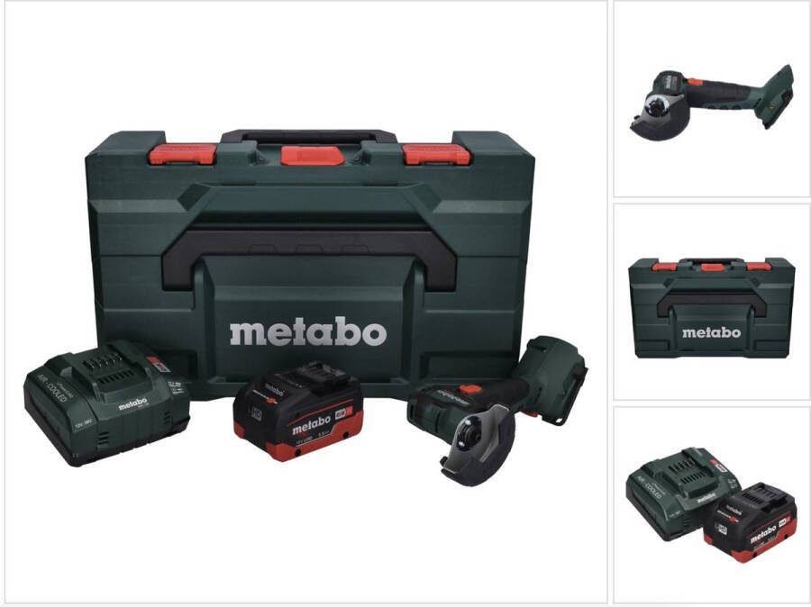 Metabo CC 18 LTX accu haakse slijper 18 V 76 mm borstelloos + 1x accu 5.5Ah + lader + X