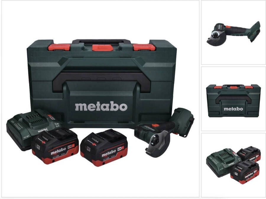 Metabo CC 18 LTX accu haakse slijper 18 V 76 mm borstelloos + 2x accu 5 Ah + lader + X