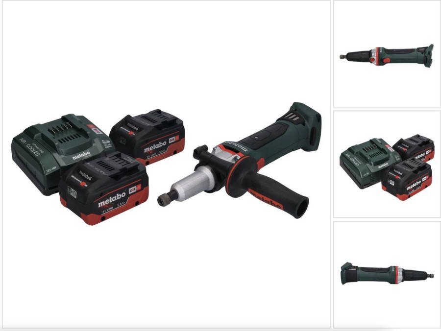Metabo GA 18 LTX G accuslijpmachine 18 V 6 mm + 2x accu 5 Ah + lader