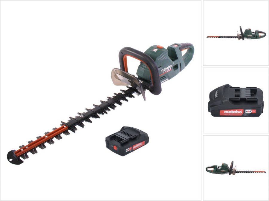Metabo HS 18 LTX BL 55 accu heggenschaar 18 V 50 cm borstelloos + 1x accu 2.0 Ah zonder oplader