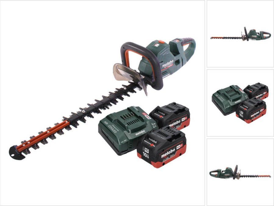 Metabo HS 18 LTX BL 55 accu heggenschaar 18 V 50 cm borstelloos + 2x accu 10.0 Ah + lader