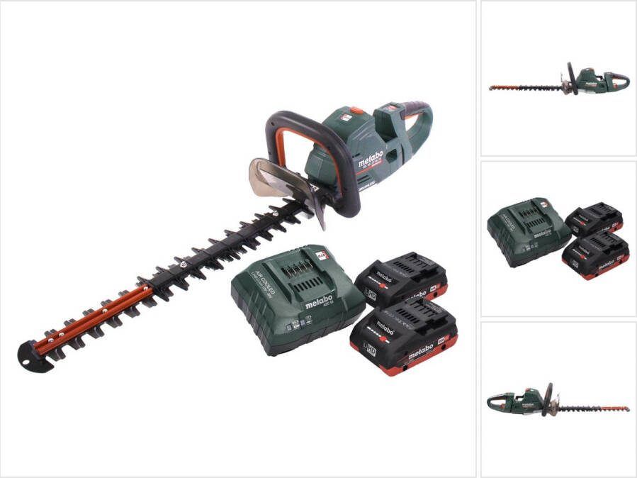 Metabo HS 18 LTX BL 55 accu heggenschaar 18 V 50 cm borstelloos + 2x accu 4.0 Ah + lader