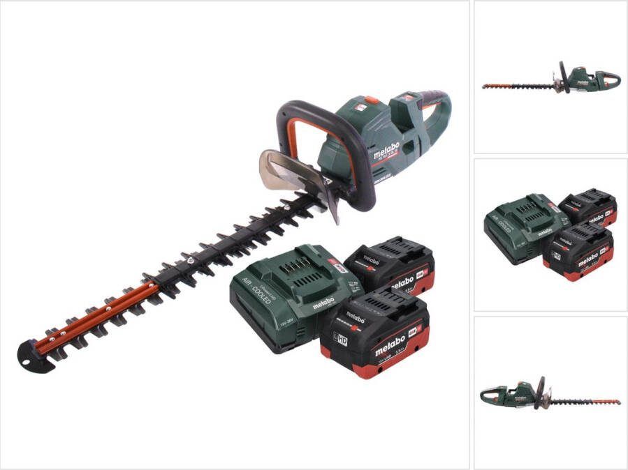 Metabo HS 18 LTX BL 55 accu heggenschaar 18 V 50 cm borstelloos + 2x accu 5 Ah + lader