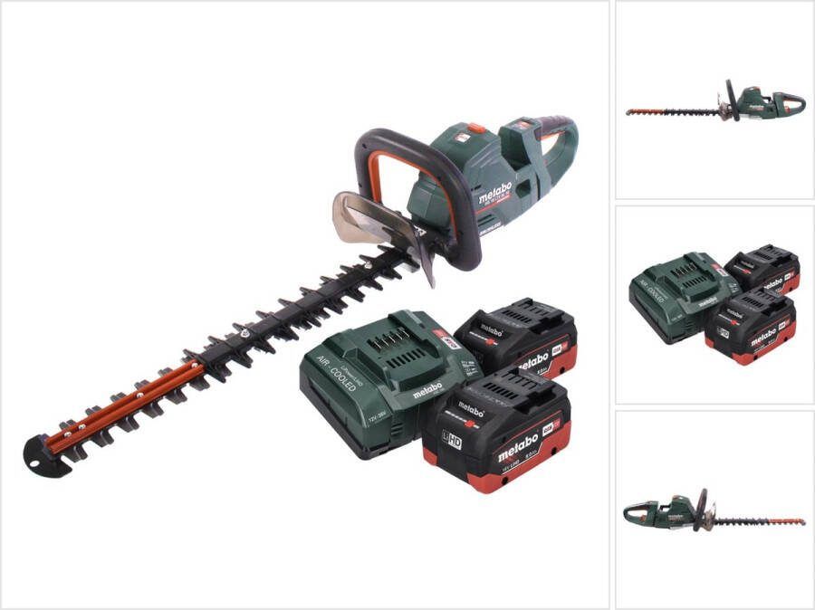 Metabo HS 18 LTX BL 55 accu heggenschaar 18 V 50 cm borstelloos + 2x accu 8.0 Ah + lader