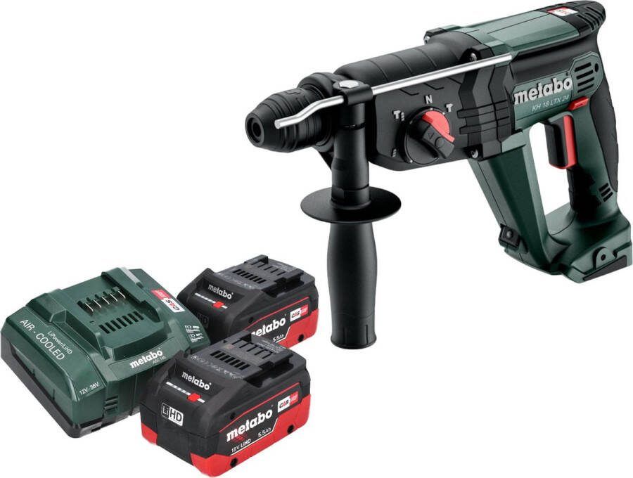 Metabo KH 18 LTX 24 accu combihamer 18 V 2 1 J SDS Plus + 2x LiHD accu 5 Ah + lader