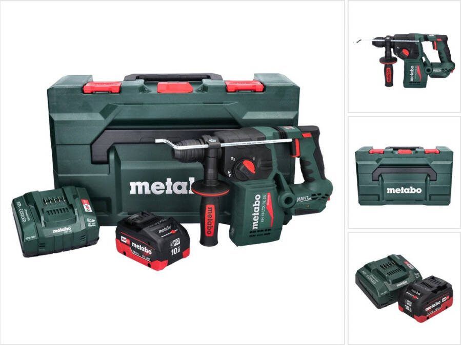 Metabo KH 18 LTX BL 24 accuklopboormachine 18 V 2 J SDS Plus Brushless + 1x oplaadbare accu 10 0 Ah + lader + X