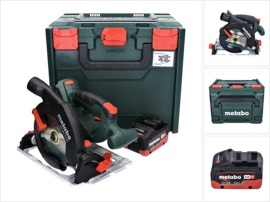 Metabo KS 18 LTX 57 Accucirkelzaag 18 V 165 mm + 1x accu 5 Ah + X zonder lader
